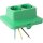 Kaiser AT2219 Steckbar Frontteil AK2, 2x Schuko, grün, in:3pol H07V-U 125x100x50 mm