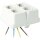 Kaiser AT2274 Steckbar Frontteil AK2, 4x Schuko, grau, in:4pol H07V-U 125x100x50 mm