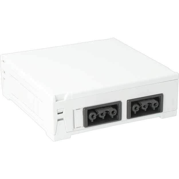 Kaiser AT2530 Steckbar Gehäuse PD, Wieland GST18, in:3pol H07V-U, out:2x 3pol sw 120x120x40 mm, lichtgrau