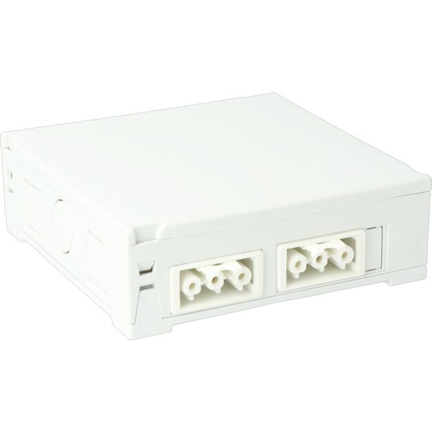 Kaiser AT2532 Steckbar Gehäuse PD, Wieland GST18, in:2x3pol H07V-U, out:je 2x 3pol sw/ws 120x120x40 mm, lichtgrau