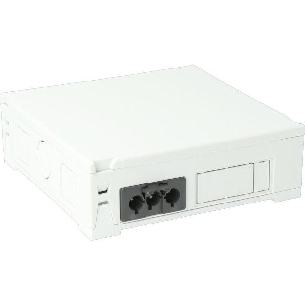 Kaiser AT2533 Steckbar 100% Gehäuse PD, Wieland GST18, in:3pol sw, out:2x 3pol sw 120x120x40 mm, lichtgrau