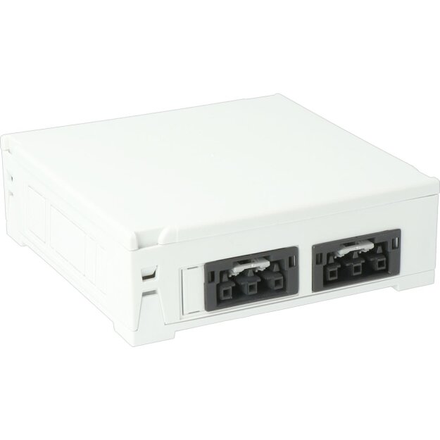 Kaiser AT3214 Steckbar Gehäuse PD, WAGO WINSTA, in:3pol H07V-U, out:2x 3pol sw 120x120x40 mm, lichtgrau