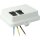 Kaiser AT6021 Steckbar Frontteil AK2, Wieland GST18, in:3pol H07V-U, out:2x 3pol sw L1 125x100x42 mm, lichtgrau