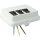 Kaiser AT6031 Steckbar Frontteil AK2, Wieland GST18, in:3pol H07V-U, out:3x 3pol sw L1 125x100x42 mm, lichtgrau