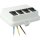 Kaiser AT6041 Steckbar Frontteil AK2, Wieland GST18, in:3pol H07V-U, out:4x 3pol sw L1 125x100x42 mm, lichtgrau
