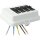 Kaiser AT6199 Steckbar Frontteil AK2, Wieland GST18, in:5pol H07V-U, out:4x5pol sw L1+L2+L3 125x100x42 mm, lichtgrau