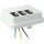 Kaiser AT7705 Steckbar Frontteil AK2, WAGO WINSTA MIDI in:3pol H07V-U, out:3x 3pol sw L1 125x100x42 mm, lichtgrau