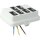 Kaiser AT7708 Steckbar Frontteil AK2, WAGO WINSTA MIDI in:3pol H07V-U, out:6x 3pol sw L1 125x100x42 mm, lichtgrau