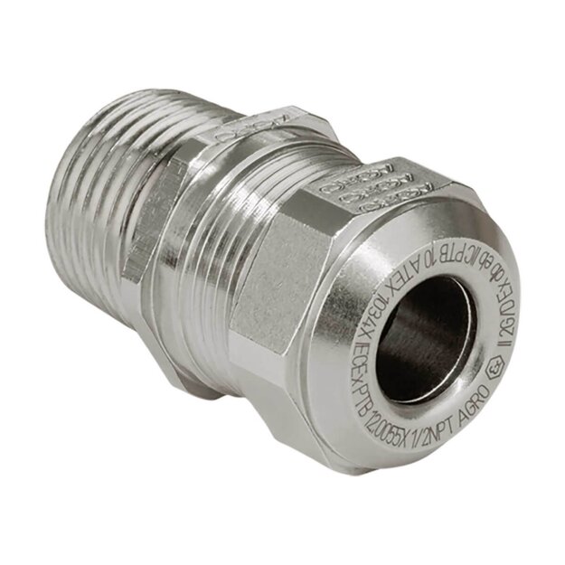 Kaiser EX1126.3/4NPT.180 Kabelverschraubung Ex Compact Ms NPT 3/4 Ex d IIC / Ex e II Kabel Ø 12.5-18.0 mm