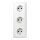 Jung Serie AS Set: Steckdose A1520WW + 3-fach Aufputz-Kappe AS583AWW