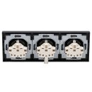 Busch-Jaeger Steckdosen-Set: 3x 20 EUC-81 Steckdose + 1723-181K 3-fach Rahmen anthrazit Future Linear