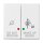 Busch-Jaeger 2CKA001751A3220 2058-24-84 Wippe DND/MUR Elektroniktaster