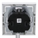 Busch-Jaeger 64765 UJ-84 Komplettset Komfortschalter flex Relais-Einsatz future linear Abdeckrahmen 1-fach Studioweiß 2CKA006800A2913