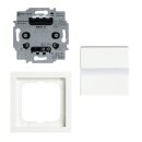 Busch-Jaeger 64765 UJ-84 Komplettset Komfortschalter flex Relais-Einsatz future linear Abdeckrahmen 1-fach Studioweiß 2CKA006800A2913
