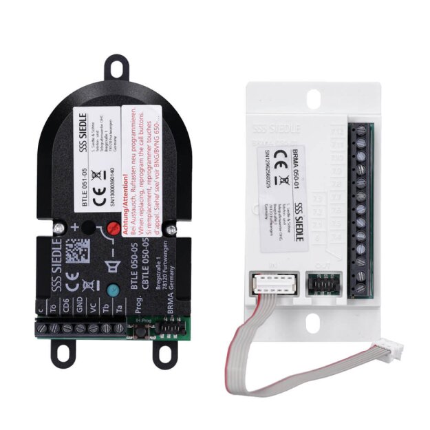 Siedle BTLE 051-05 Bus-Einbautürlautsprecher mit Bus-Ruftastenmatrix 200049335-01 Schwarz