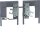 Hager HXW165H mechanisches Verriegelungsset 3-polig x/P630 mit Schaltgestänge (komplett mit Motor+Kipphebel)