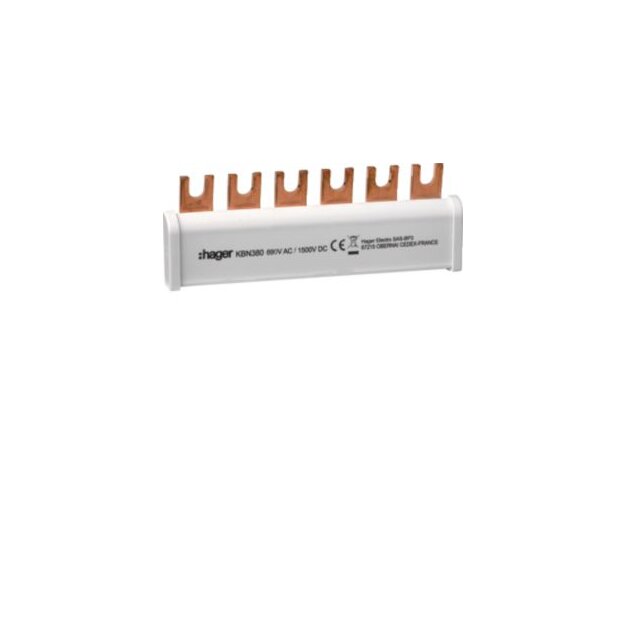 Hager KBN380 Erdungsbügel 3-polig 35mm² zur erdseitigen Überbrückung für SPA180
