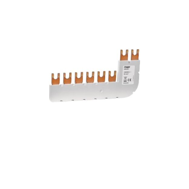 Hager KBN381 Erdungsbügel 3-polig+N 35mm² 90° Winkel für SPA180N