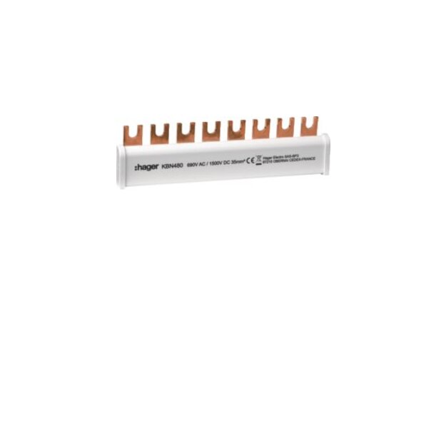 Hager KBN480 Erdungsbügel 4-polig 35mm² zur erdseitigen Überbrückung für SPA180