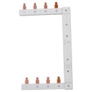 Hager KCF663S Phasenschiene senkrecht 63A links/rechts (symmetrisch) L1L2L3N zu L1L2L3N 125mm 2-reihig