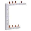 Hager KCF963L Phasenschiene senkrecht 63A links L1N-L2N-L3N zu L1L2L3N 125mm 2-reihig