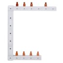 Hager KCF963L Phasenschiene senkrecht 63A links L1N-L2N-L3N zu L1L2L3N 125mm 2-reihig