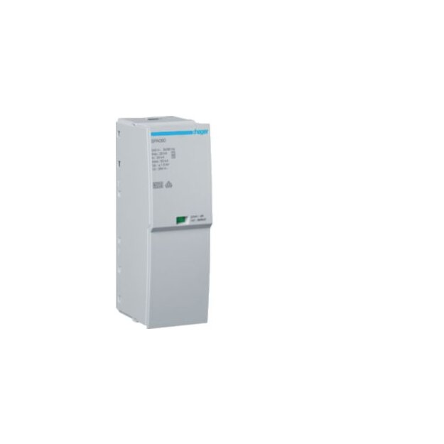 Hager SPA080 Steckmodul T1+T2 1P Uc 264V Iimp 25kA Up 1.5kV für SPA180