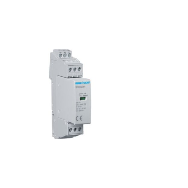 Hager SPC203N Überspannungsableiter T3 1-polig+N Uc 264V In 5kA Up 1.25kV Kontakt