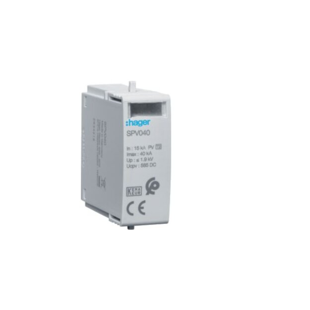 Hager SPV040 Steckmodul T2 1-polig Photovoltaic +/- für SPV340