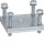 Hager UVZ40PK Plattenklemme für Flachkupfer und flexiblen Kupferbändern Klemmraum 40mmx32mm