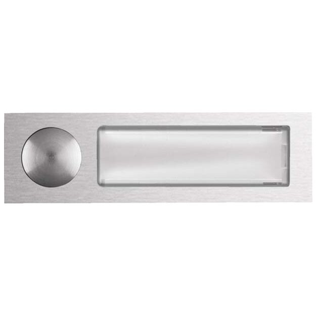 Elcom REH029Y AV3 Ruftaster mit Namensschild hinterleuchtbar EB Aluminium