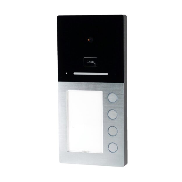 Voxura Domo-AP4ASRL 4-Familien Aufputz Außenstation mit integrierter RFID und Bluetooth