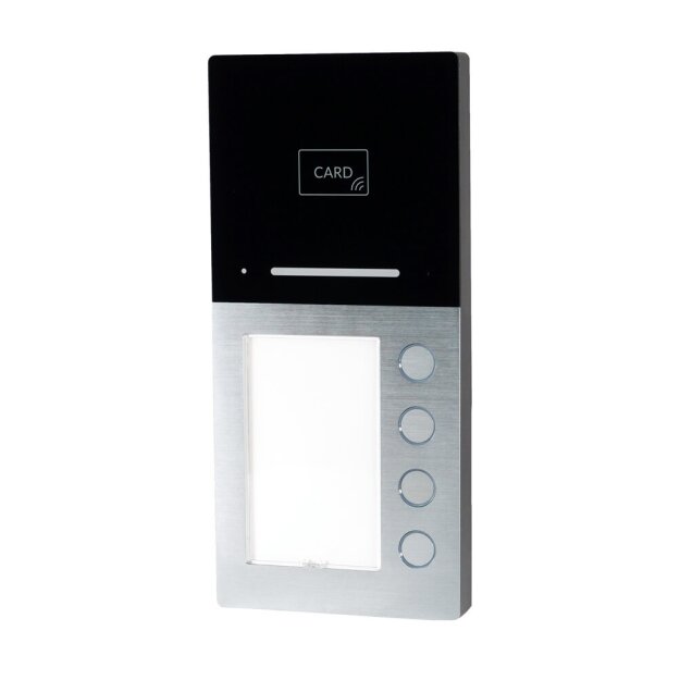 Voxura Domo-Audio4ASRL 4-Familien Aufputz Audio Außenstationmit integrierter RFID und Bluetooth
