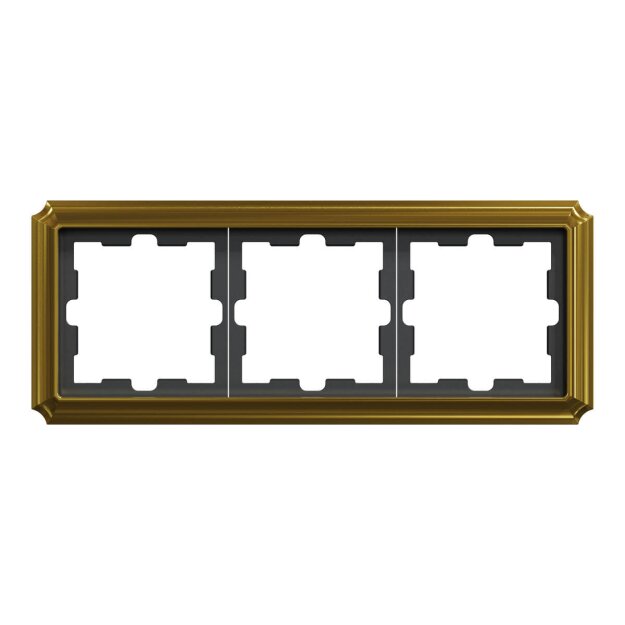 Merten MEG4030-4741 D-Antik Metallrahmen 3-fach 24k Gold