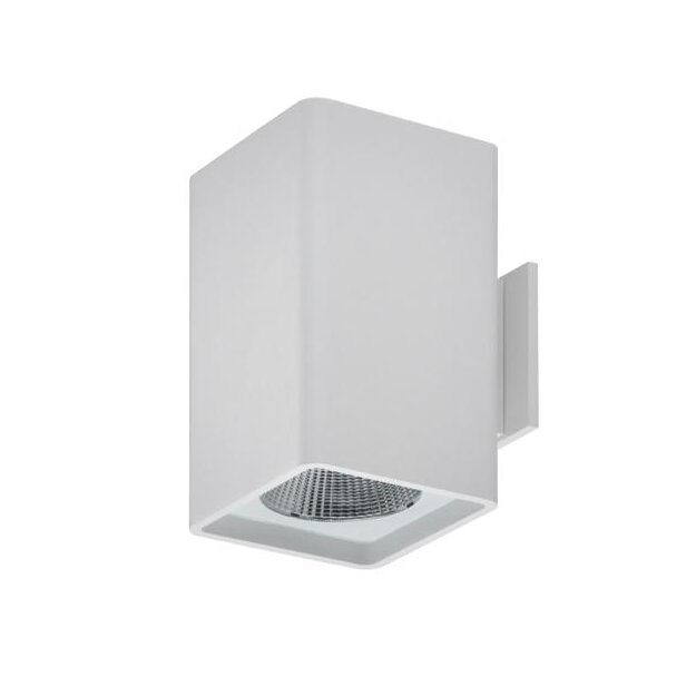 Brumberg 10040173 QUBIC LED-Wandanbauleuchte Schaltbar mit Indirektanteil 970 lm 3000K Strukturweiß