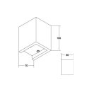 Brumberg 10100733 KONKRET LED-Wandanbauleuchte 220 lm...