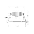 Brumberg 12114733 LED-Einbaudownlight KONKRET Beton / Chrom