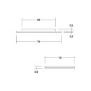 Brumberg 12164023 LED-Einbaudownlight X-FLAT-R Chrom