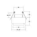 Brumberg 12219733 LED-Einbaudownlight KONKRET Beton / Strukturschwarz