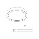 Brumberg 12246083 LED-Anbaupanel 230V AC 24W 3000K Schwarz