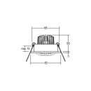 Brumberg 12373254 LED-Einbaustrahler 350mA 3W 4000K Alu matt