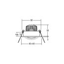 Brumberg 12376254 LED-Einbaustrahler 350mA 3W 4000K Alu matt