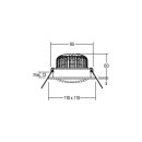 Brumberg 12396083 LED-Einbaustrahler 350mA 12W 3000K Schwarz