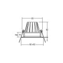 Brumberg 12530073 LED-Einbaudownlight BOWL-S Weiß