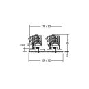 Brumberg 12618173 LED-Einbaustrahler 350mA 2x12,2W 3000K...