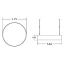 Brumberg 13613163 LED-Pendel-Flächenleuchte 3000K...