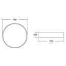 Brumberg 13691164 LED-Anbau-Flächenleuchte 4000K Struktursilber 750mm