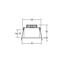 Brumberg 38266083 LED-Einbaudownlight ETMESA-R Schwarz