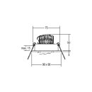 Brumberg 38310253 LED-Einbaustrahler 230V AC 6W 3000K Alu...