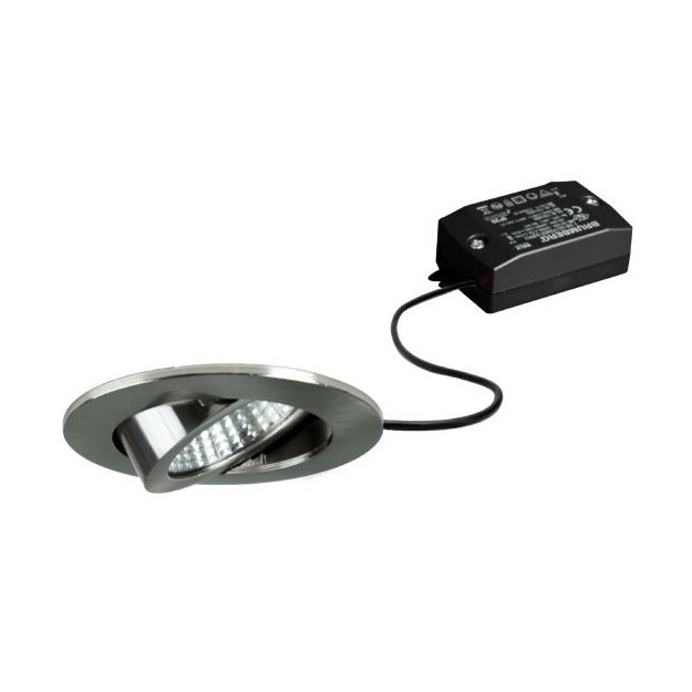 Brumberg 38363153 LED-Einbaustrahler 230V AC 6W 3000K Nickel matt